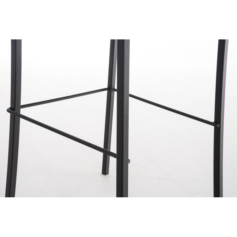 Scaun de bar din piele Avola, plat, B78 alb