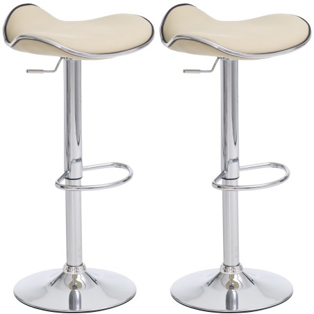 Set de 2 scaune de bar Shanghai C crem
