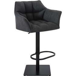 Scaun de bar Damaso B din material textil gri închis