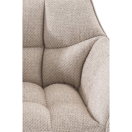 Scaun de bar Damaso B din material textil ivory