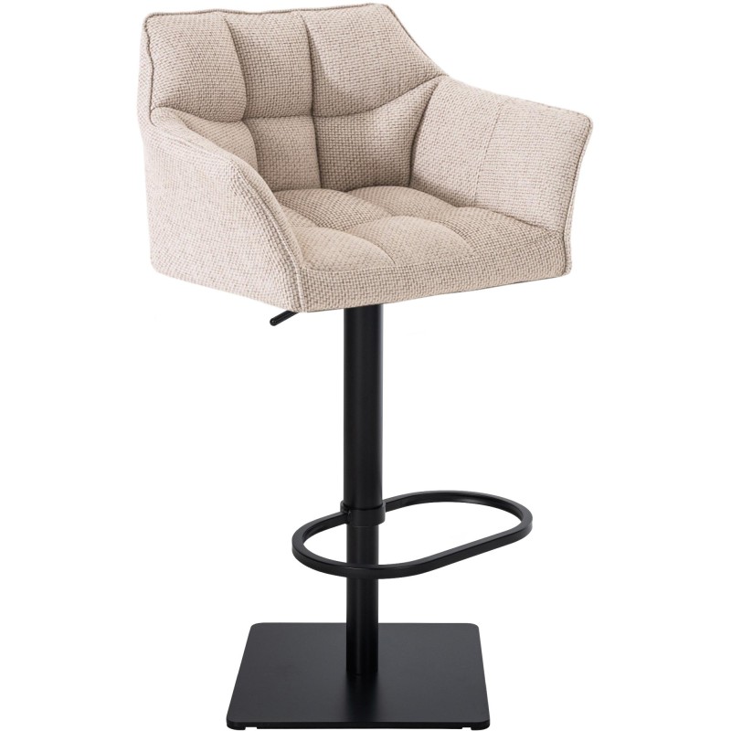 Scaun de bar Damaso B din material textil ivory