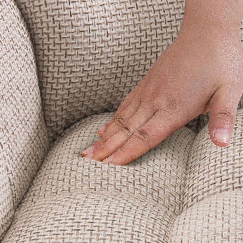 Scaun de bar Damaso B din material textil ivory