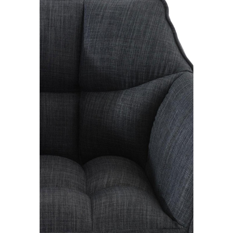 Scaun de bar Damaso W din material textil gri închis