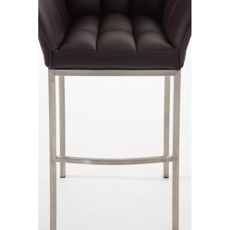 Scaun de bar Damaso E cu bază maro cu 4 picioare