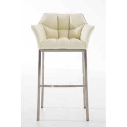 Scaun de bar Damaso E cu bază crem cu 4 picioare
