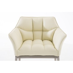 Scaun de bar Damaso E cu bază crem cu 4 picioare