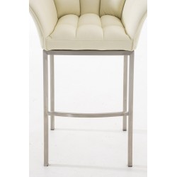 Scaun de bar Damaso E cu bază crem cu 4 picioare
