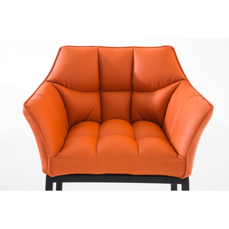 Scaun de bar Damaso B cu 4 picioare portocalii