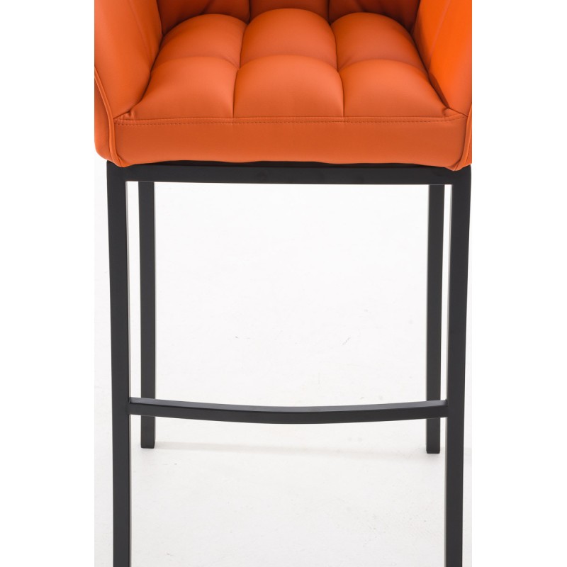 Scaun de bar Damaso B cu 4 picioare portocalii