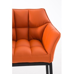 Scaun de bar Damaso B cu 4 picioare portocalii