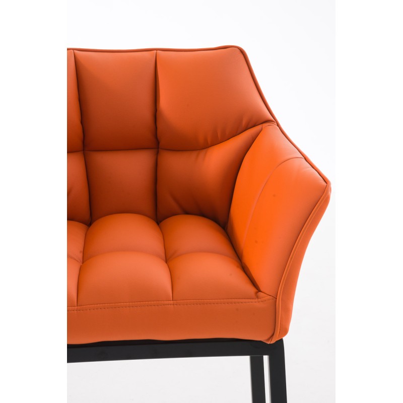 Scaun de bar Damaso B cu 4 picioare portocalii