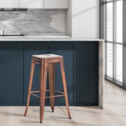 Scaun de bar Joshua din cupru