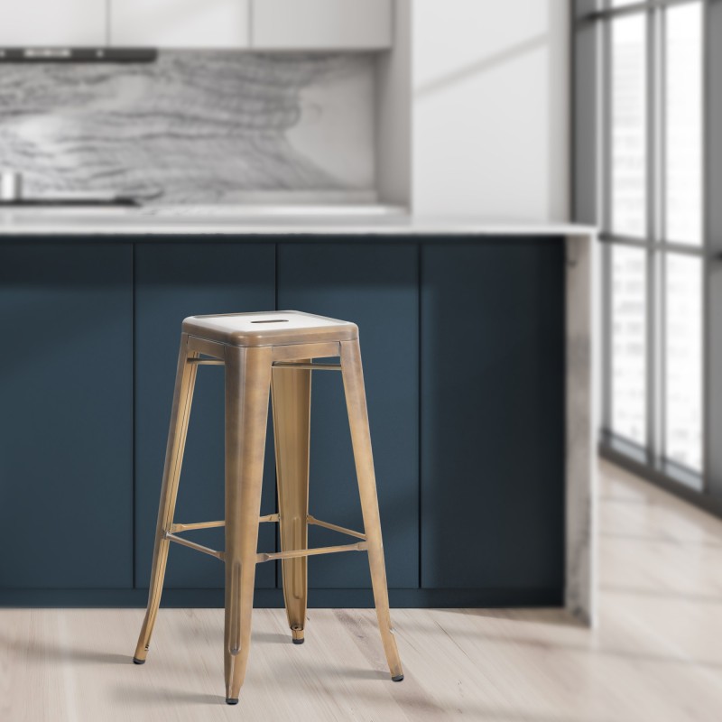 Scaun de bar Joshua auriu