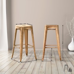 Scaun de bar Joshua auriu