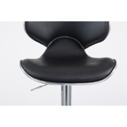 Scaun de bar cromat negru Las Vegas V2