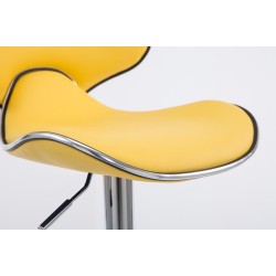 Scaun de bar cromat galben Las Vegas V2