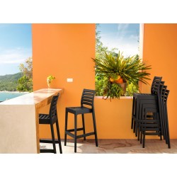 Scaun de bar Ares negru