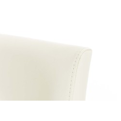 Scaun de bar Panama W din piele ecologică crem