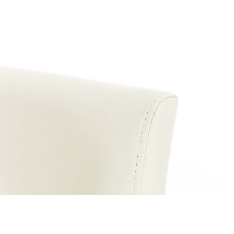 Scaun de bar Panama W din piele ecologică crem