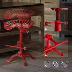 Scaun de bar Butch roșu