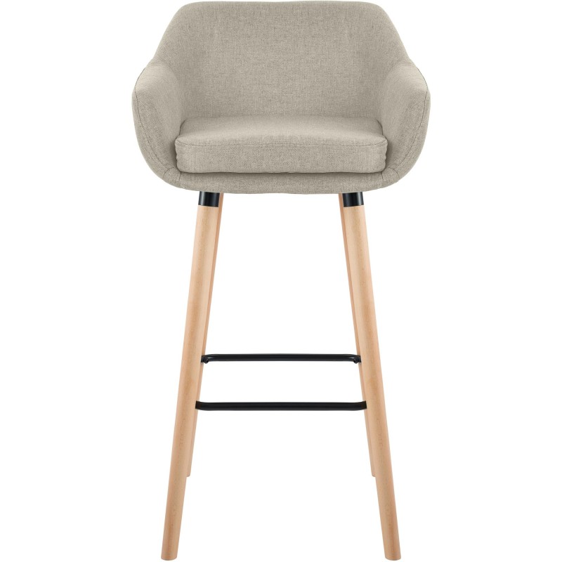 Scaun de bar Grant din material textil crem