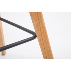 Scaun de bar Metz, piele ecologică, negru Natura