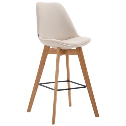 Scaun de bar Metz din material textil crem Natura