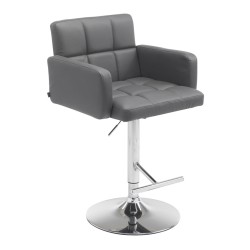 Scaun de bar din piele ecologică Los Angeles C gri