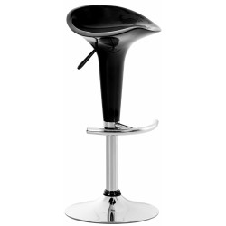 Scaun de bar negru Saddle