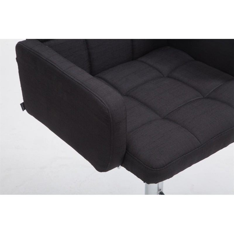 Scaun de bar din material textil Los Angeles C negru