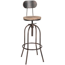 Scaun de bar Pino, lemn de bronz