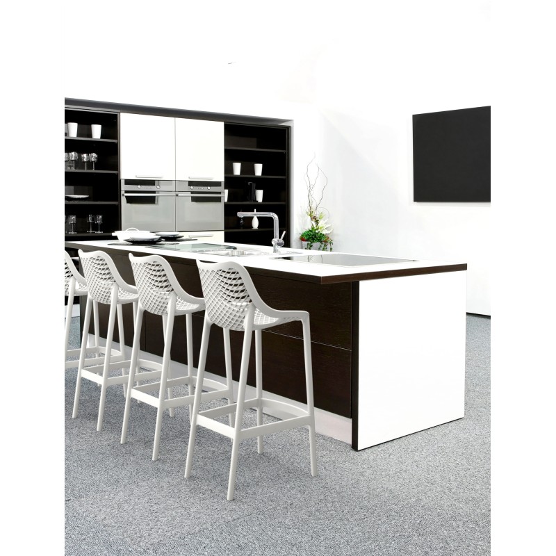 Scaun de bar alb Air