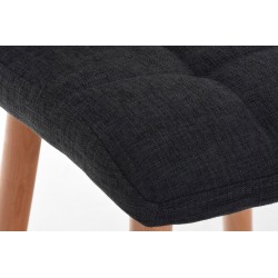 Scaun de bar Lincoln din material textil gri închis