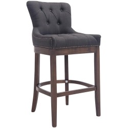 Scaun de bar Lakewood în material textil gri închis antic