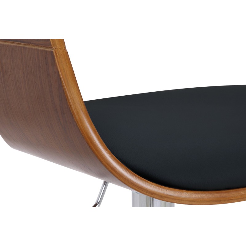 Scaun de bar Kingston C din nuc/negru