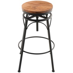 Scaun de bar negru Beam