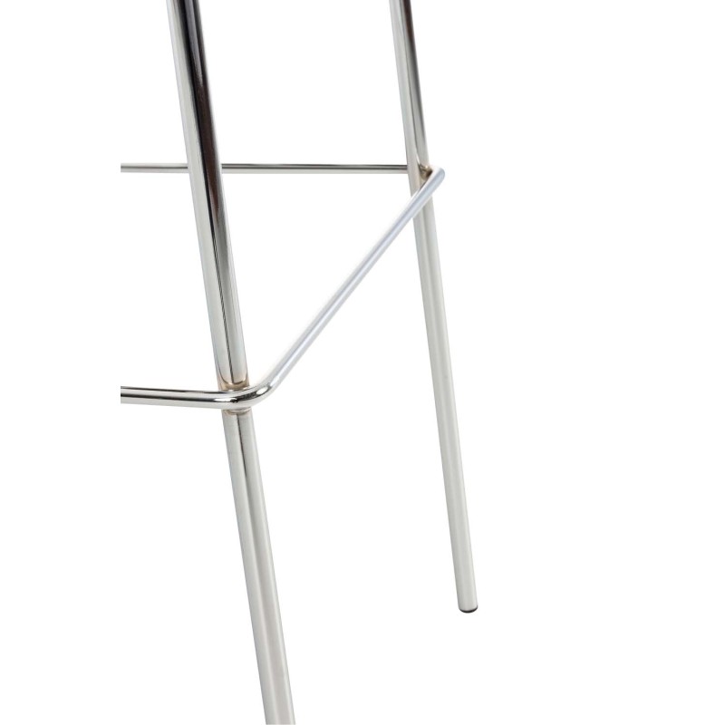 Scaun de bar Hoover din material textil, cu 4 picioare, cadru cromat albastru