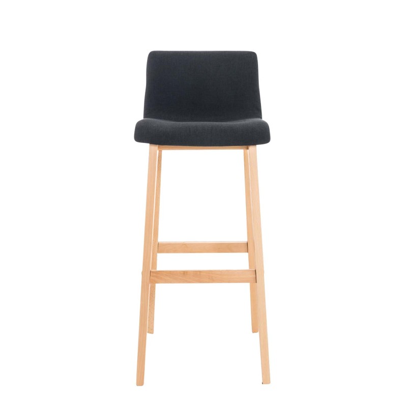 Scaun de bar Hoover din material textil Natura negru