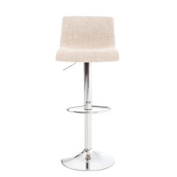 Set de 2 scaune de bar Hoover din material textil cromat crem