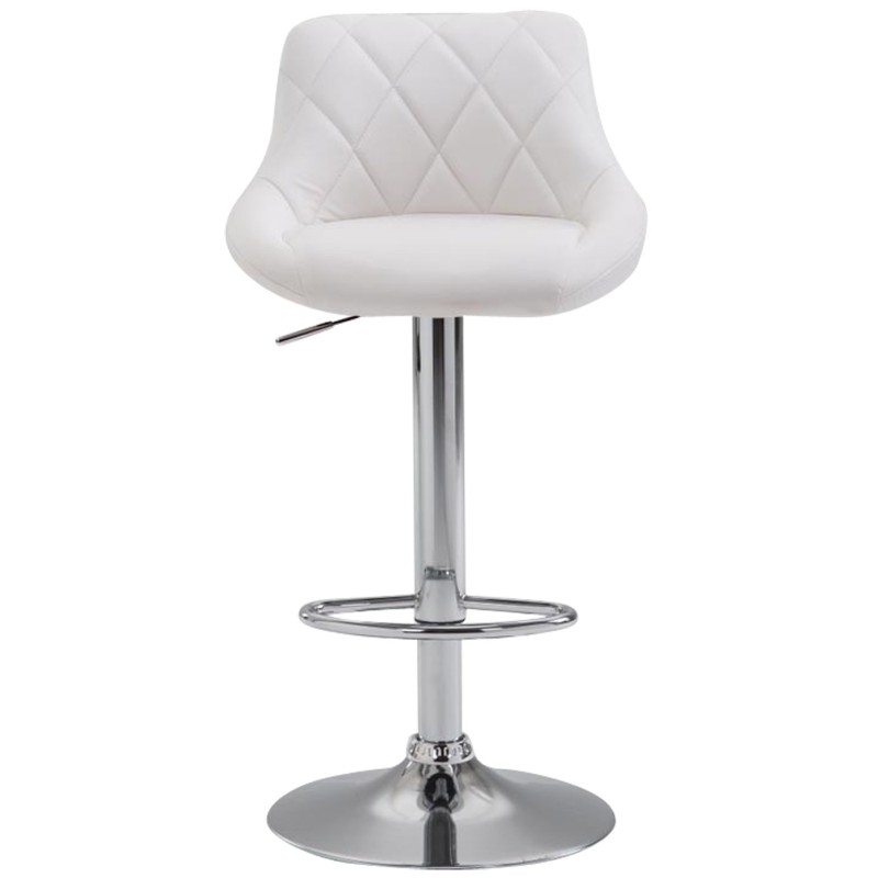 Set de 2 scaune de bar Lazio din piele ecologică, culoare C, alb