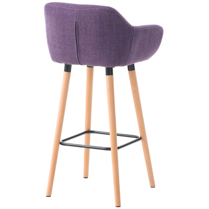 Set de 2 scaune de bar Grant din material textil violet