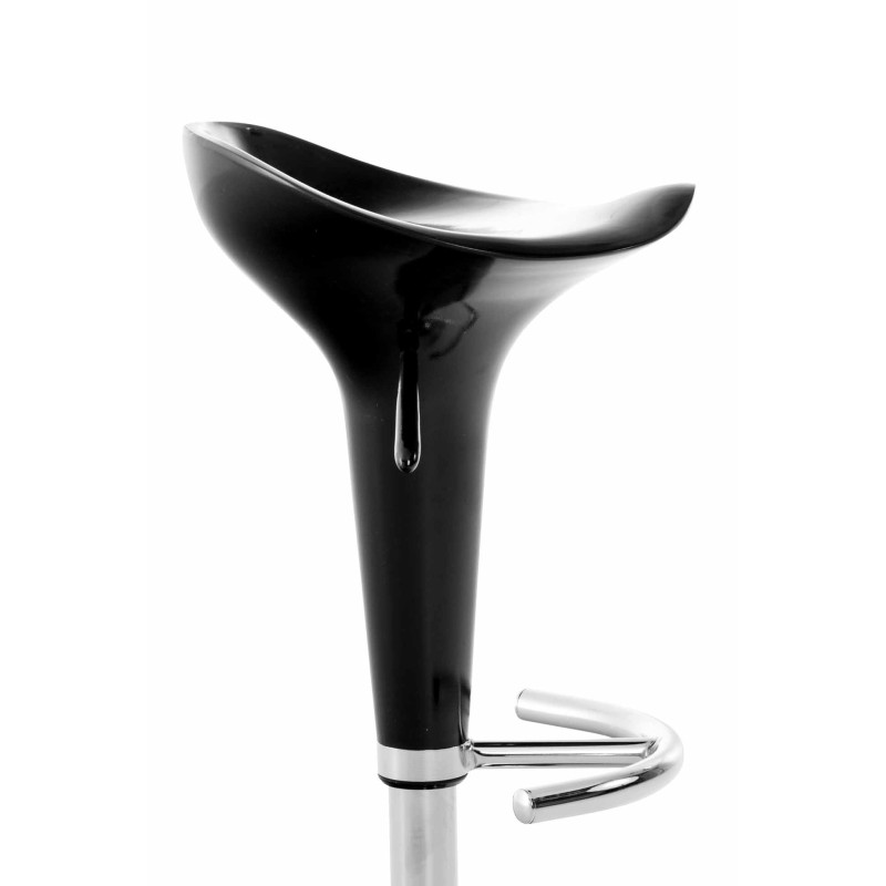Scaun de bar negru Saddle