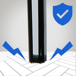 Scaun de bar Fox, negru transparent