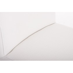 Scaun de bar Paros din material textil alb