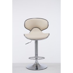 Scaun de bar Las Vegas V2 cromat, crem