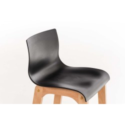 Scaun de bar Hoover Natura cu 4 picioare negre