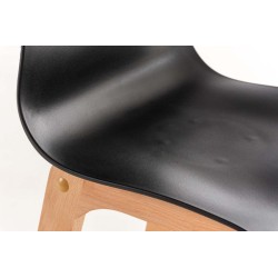 Scaun de bar Hoover Natura cu 4 picioare negre