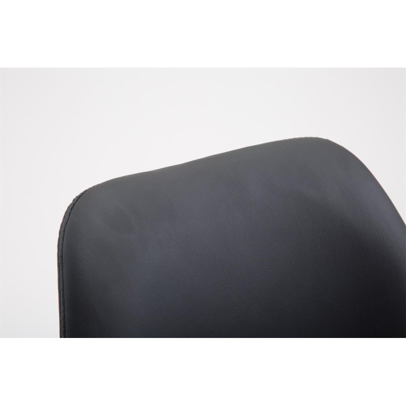 Scaun de bar Cannes din piele ecologică Natura neagră