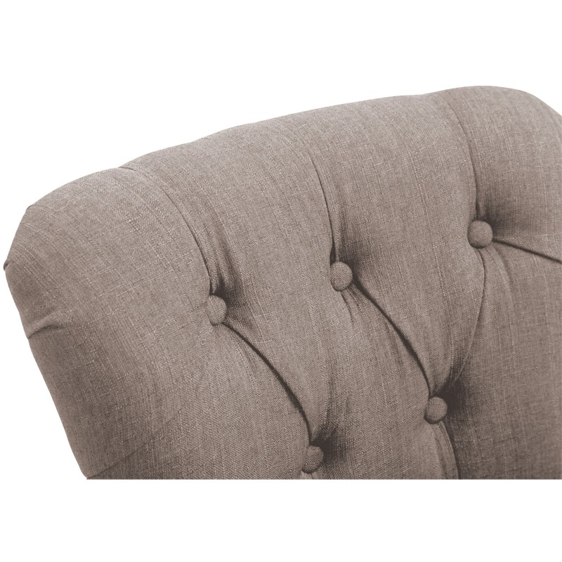 Scaun de bar din material textil Lakewood, culoare taupe deschis antic