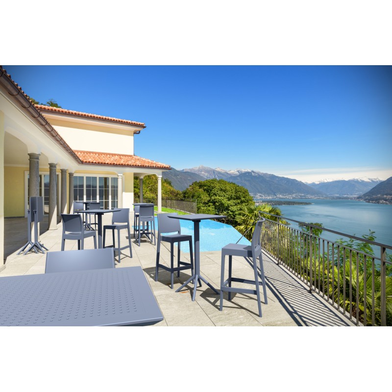 Set de 2 scaune de bar Maya gri închis